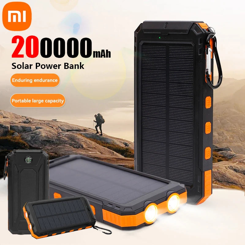 Xiaomi 20000mAh Solar Power Bank, USB-A & USB-C Fast Charging, Compatible with iOS & Android