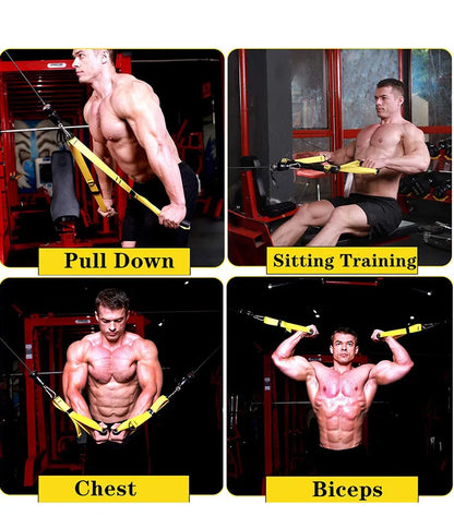 Triceps Rope with Handles, Gym Cable Attachments for Push/Pull Exercises, Biceps & Back Workout