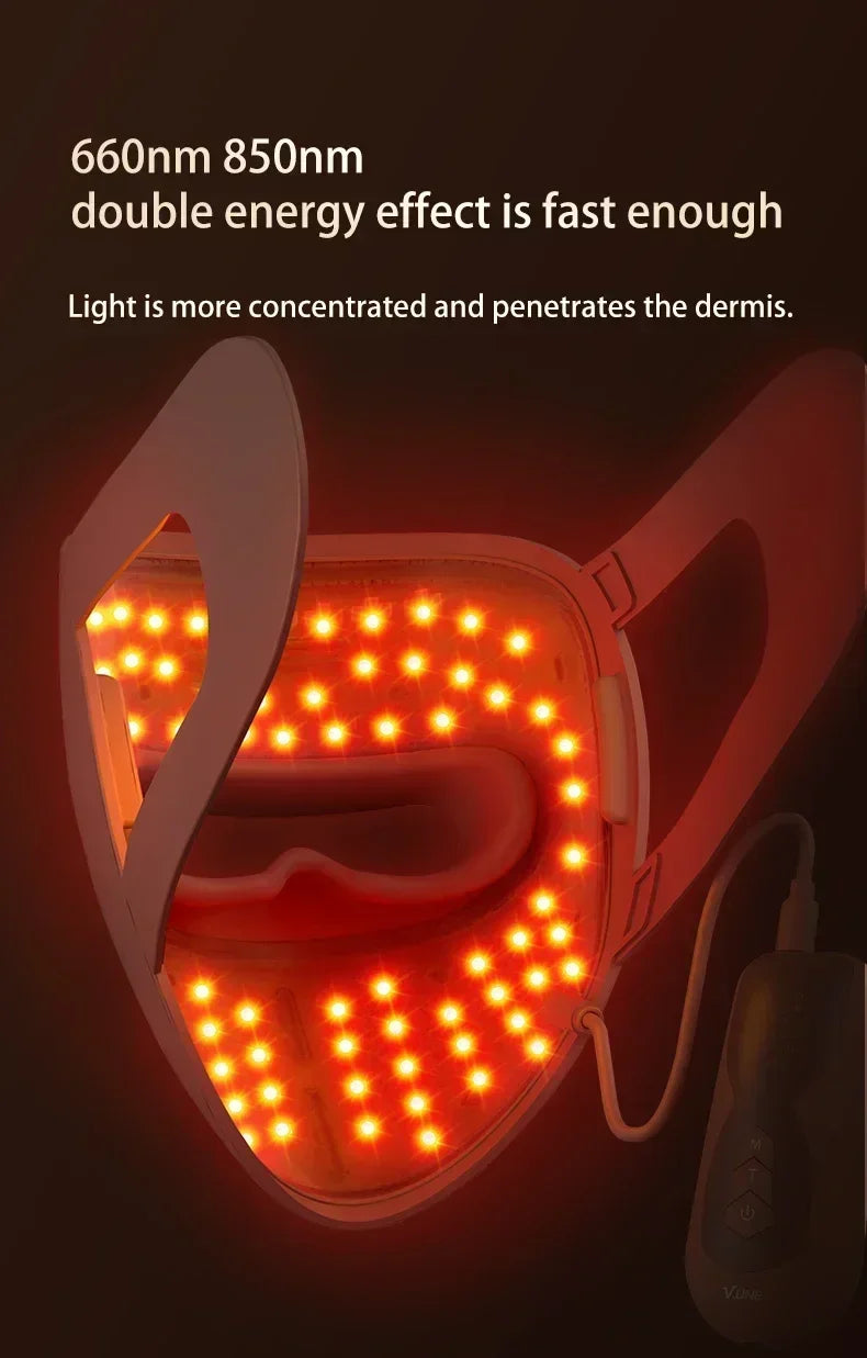 320 LED 4D Photon Facial Mask, Red Light Therapy for Skin Rejuvenation, Anti-Wrinkle & Anti-Acne