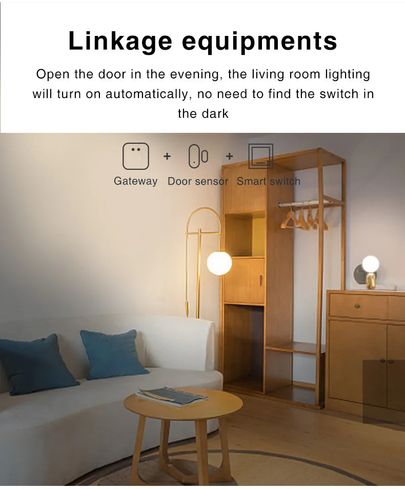 Zigbee Smart Door/Window Sensor, EWeLink App Control, Works with Alexa & Google Home