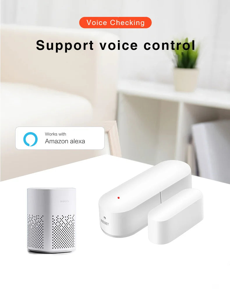 Zigbee Smart Door/Window Sensor, EWeLink App Control, Works with Alexa & Google Home