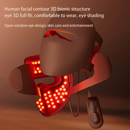 320 LED 4D Photon Facial Mask, Red Light Therapy for Skin Rejuvenation, Anti-Wrinkle & Anti-Acne