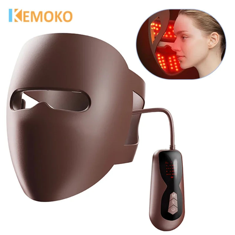 320 LED 4D Photon Facial Mask, Red Light Therapy for Skin Rejuvenation, Anti-Wrinkle & Anti-Acne