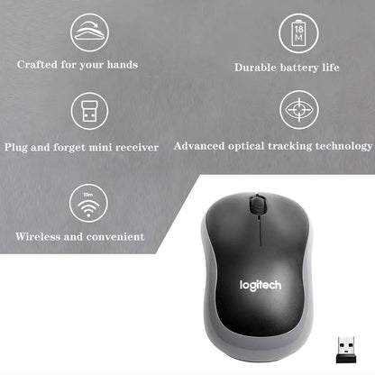 Logitech M185 Wireless Mouse, 1000DPI, USB Receiver, Compatible with Mac/Windows