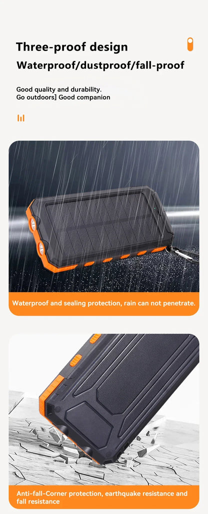 Xiaomi 20000mAh Solar Power Bank, USB-A & USB-C Fast Charging, Compatible with iOS & Android