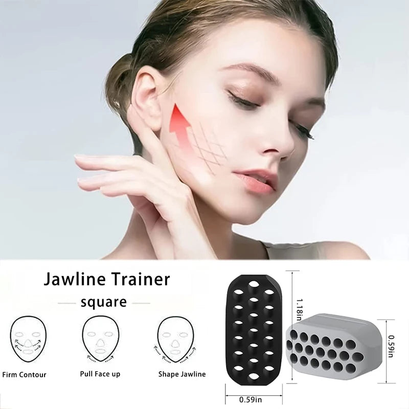 Silicone Jaw Exerciser, Facial & Neck Toning Tool for Jawline