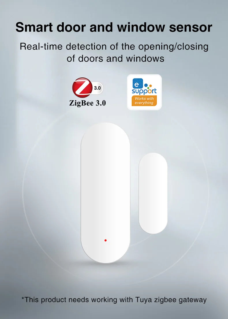 Zigbee Smart Door/Window Sensor, EWeLink App Control, Works with Alexa & Google Home