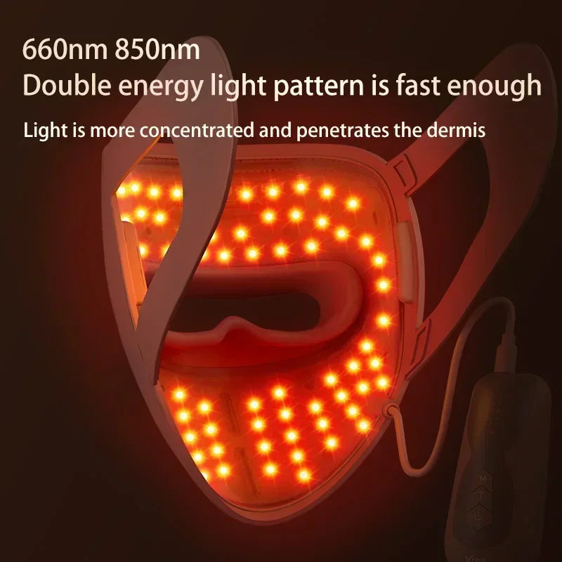 320 LED 4D Photon Facial Mask, Red Light Therapy for Skin Rejuvenation, Anti-Wrinkle & Anti-Acne