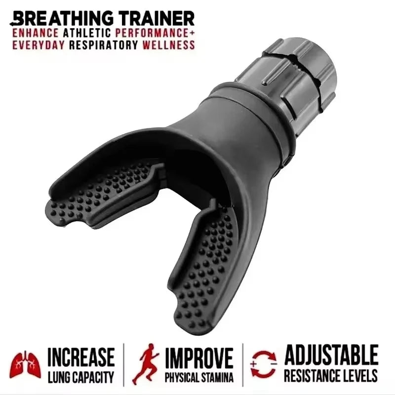 Portable Breathing Exerciser, Adjustable Resistance for Lung Fitness & Endurance Training