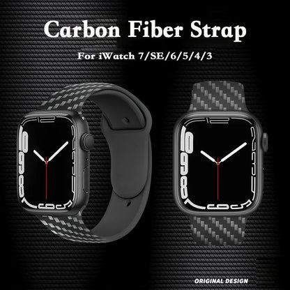 Carbon Fiber Strap For Apple Watch (Gen 1 to 7)